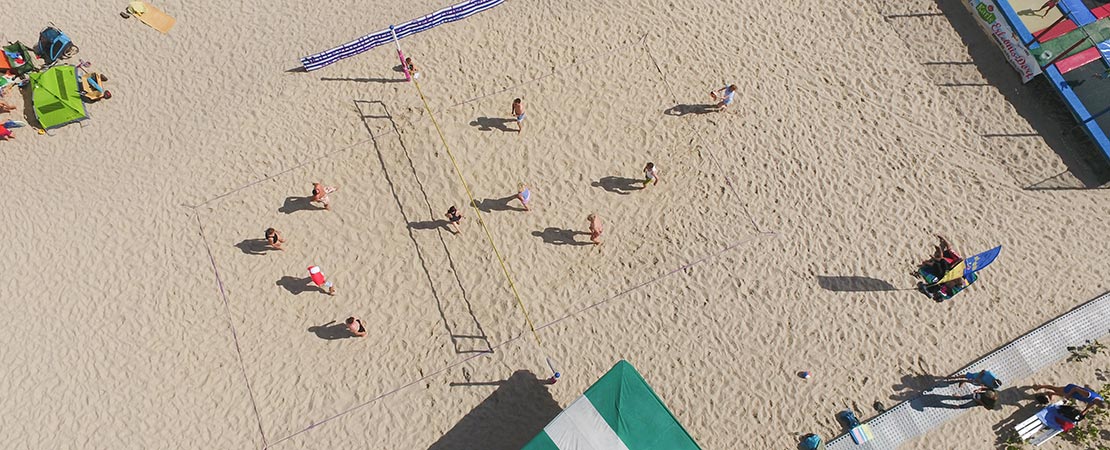 Luftaufnahme Volleyballstrand Usedom